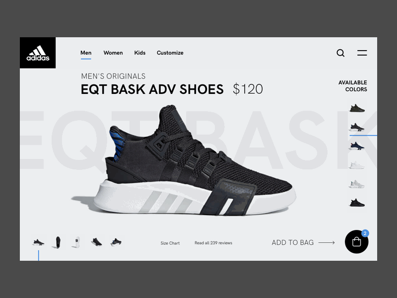 Adidas concept adidas clean concept design grid ui ux web