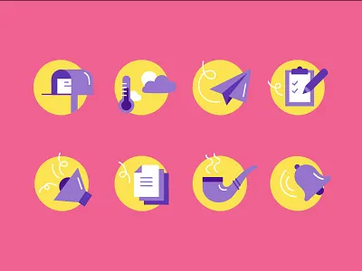 Icons for an article article bell icon icons mail message noise smoking tasks weather