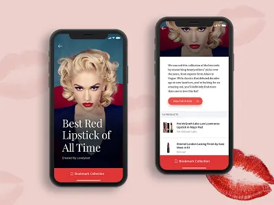 Lovelyloot Collection app beauty bookmark collection iphone kiss lipstick list lovelyloot makeup products red