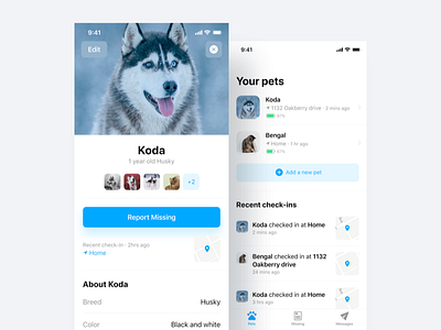 Tags avatar card dog edit icon list mobile pet pictures profile view