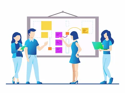 Learning animation brand character design editorial illustration interface learning minimalist team typography ui ux web