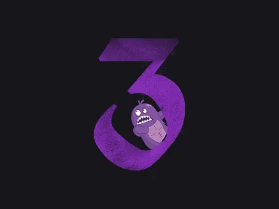 3 36 days of type branding countdown design flat logo number type vector web design