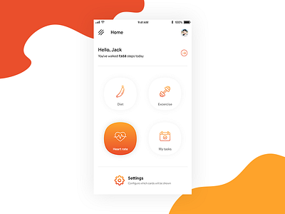 Fitness / Health app experienceapplicationfitness flat health interfaceuser minimal mobile uiuxuser
