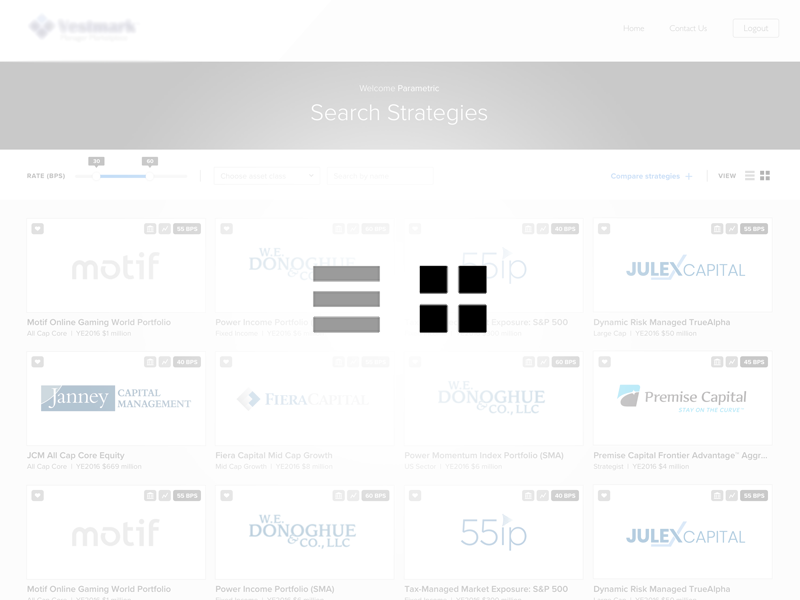 Grid / Table UI switch by Officer Dribbble on Dribbble