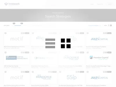 Grid / Table UI switch card grid table ui
