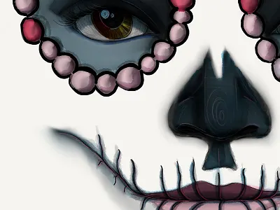 Dia de los muertos apple pencil doodle drawing illustration ipad