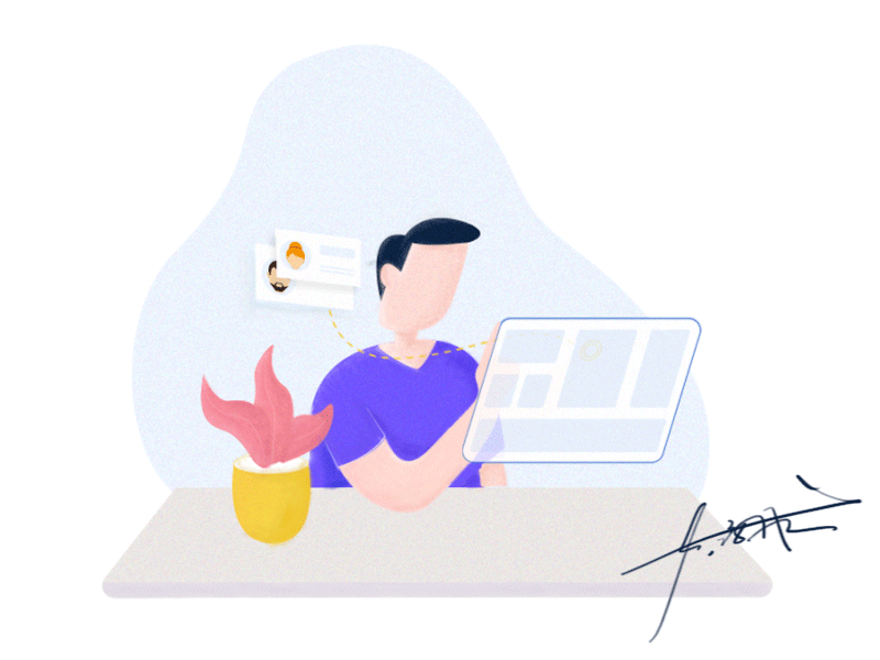 Reading illustration Animation2 animation app illustrator