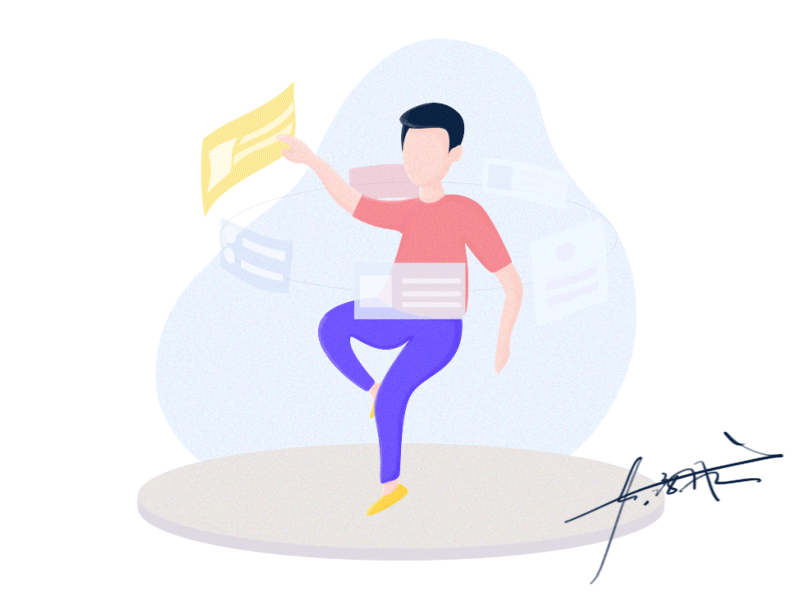Reading illustration Animation3 animation app illustrator