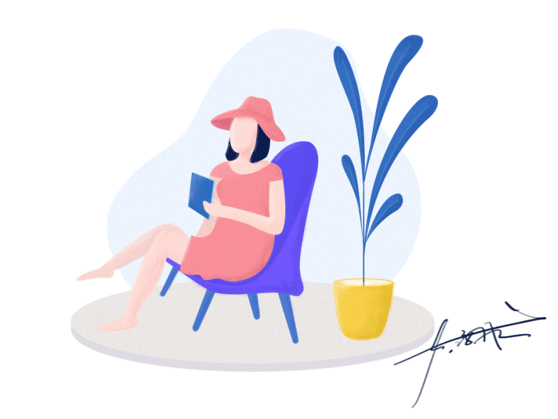 Reading illustration Animation animation app illustrator