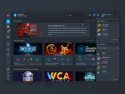 NEMESIS E-SPORT BET csgo design site dota e sport home interface light minimalism ui ux web welcome page