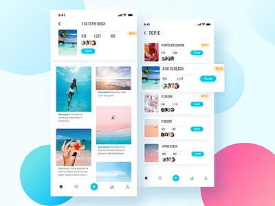 Hitchhiker Travel App Concept app blue concept interface iphonex share stories travel trip ui