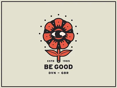Good Flower art branding design eye flower graphic design handdrawn illustration logo portfolio typography