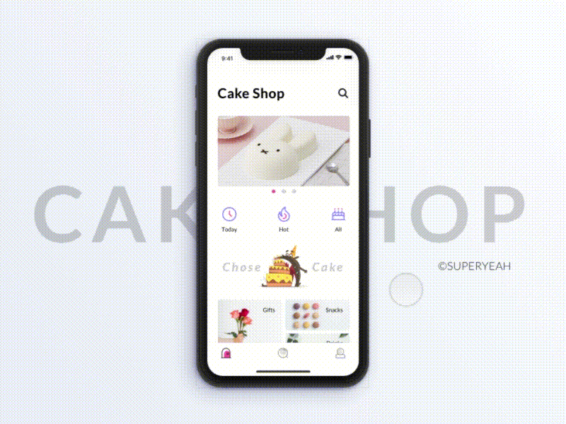 Cake Shop APP by SUPERYEAH on Dribbble
