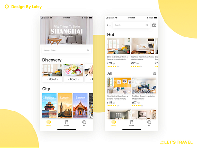Let's travel animation app interface travel