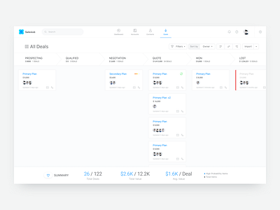 Saleslub - CRM blue clean crm dashboard deals logo minimalism sales