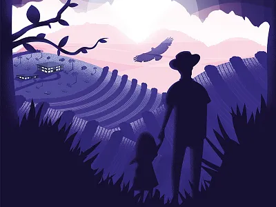 Sunrise coffee coffee plantations colombia family finca landscape mountains pink purple sunrise