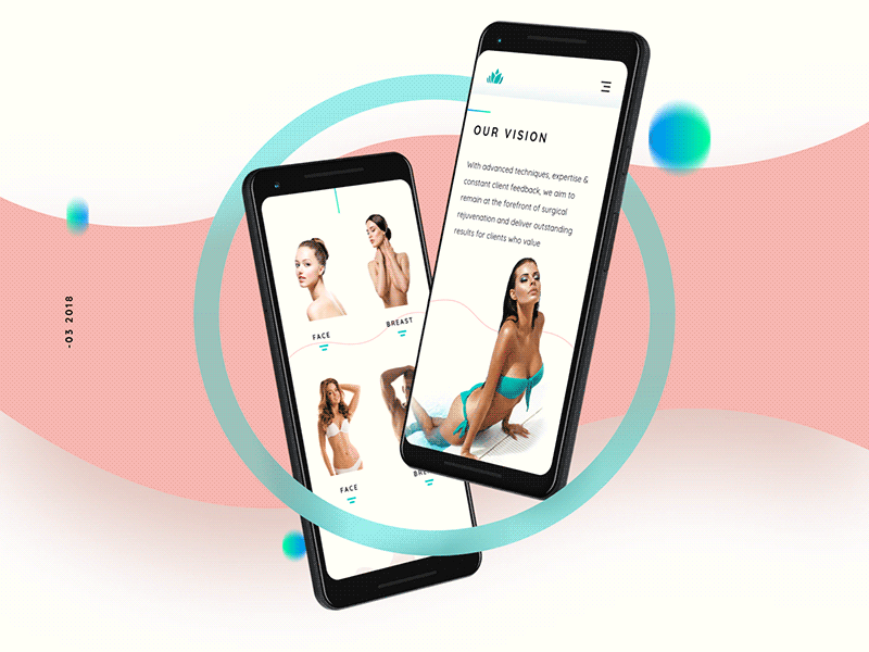 Mobile Menu Sydney Plastic Surgery animation design menu mobile pixel 2 pixel2 pixel2xl sub surgeru transition ui ux web