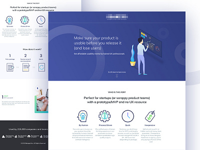 Usability review landing page product design review ui usability ux web
