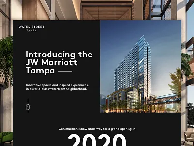 Water Street Tampa | JW Marriott Tampa Landing Page city hotel jw landing marriott page tampa ui ux website
