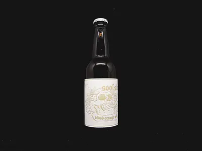 3rd soolster's beer illustration label letterpress print