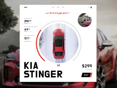 Stinger car kia square stinger ui ux