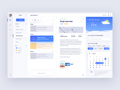 🌩️ Desktop planner app app clean desktop figma interface planner reminder scheduler tasks to do ui ux