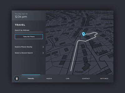 Car UI car car ui dark theme light navigation voice