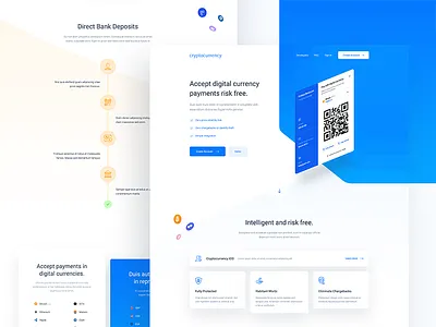 Cryptocurrency Site 3d bitcoin blue cryptocurrency gradients web