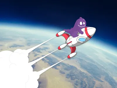 Houston, We Have Lift Off! 36 days of type branding countdown design flat logo number type vector web design