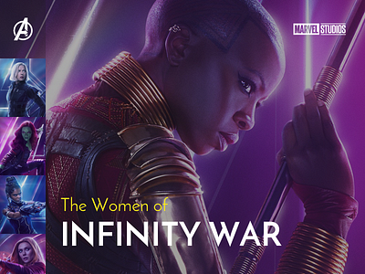 Women of Infinity War -Slides black widow gamora nebula okoye scarlet witch