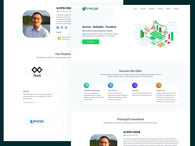 Landing Page clean consulting design freelance landing page services ui ux
