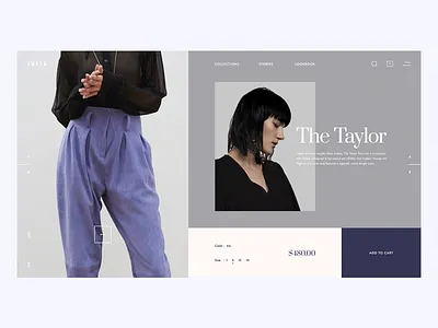 JULIA clean concept e commerce fashion layout purple shop shopdetail ui ux