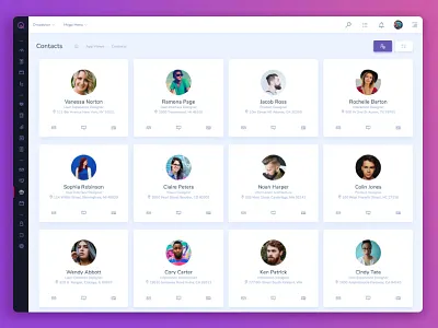 CRM Contacts app contacts crm dashboard interface ui user ux web