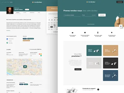 Mon Docteur agency clean dashboard gold green me mon docteur rebranding search ui ux