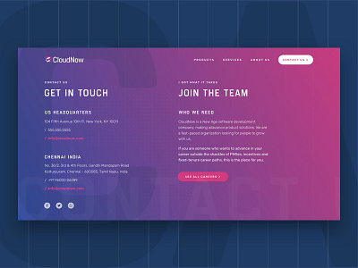 Contact Page business contact design dev saas start up tech ui ux web website