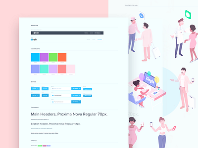 Zingle Style Guide design header icon landing lifestyle page path patterns pink style guide zingle
