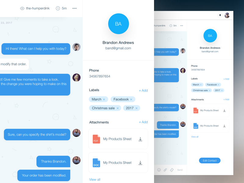 Example of Wix Inbox