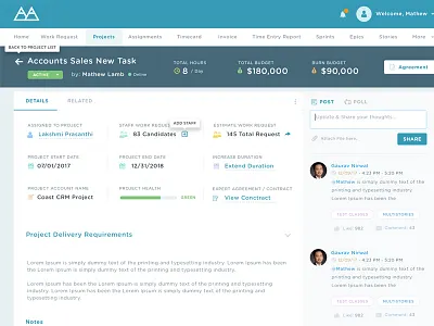 Project Management Dashboard dashboard management project