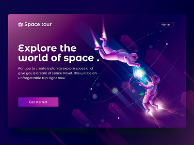 Space tour astronaut future illustration space technology travel