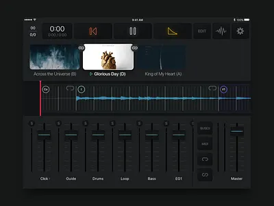 Playback app mixer music player ui