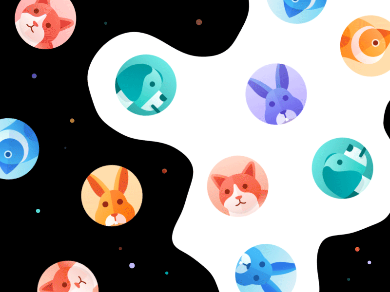 Pet Icon bird cat dog icon pet rabbit