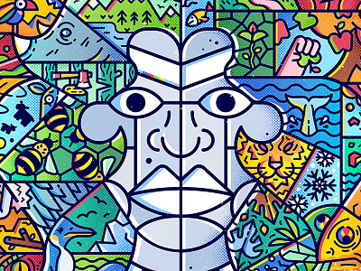 Gaea animal editorial face goddess hearth mother nature pattern weather wild woman