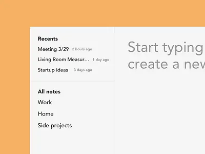 DailyUI #65: Notes Widget clean daily ui dailyui dropbox paper minimal notes typing