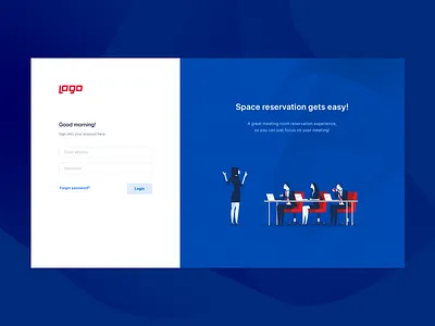Meeting Room Reservation Login illustration meeting room reservation ui ux