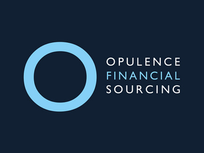 Opulence Logo black brand clean crisp design financial icon identity logo opulence white