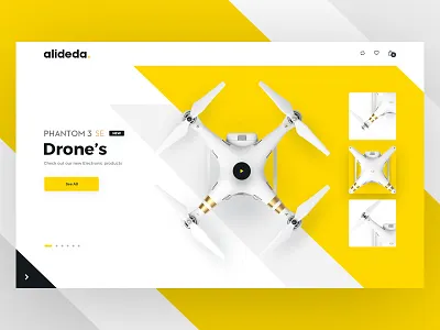 E-commerce Hero Image V2 drone ecommerce home landing page shop ui web
