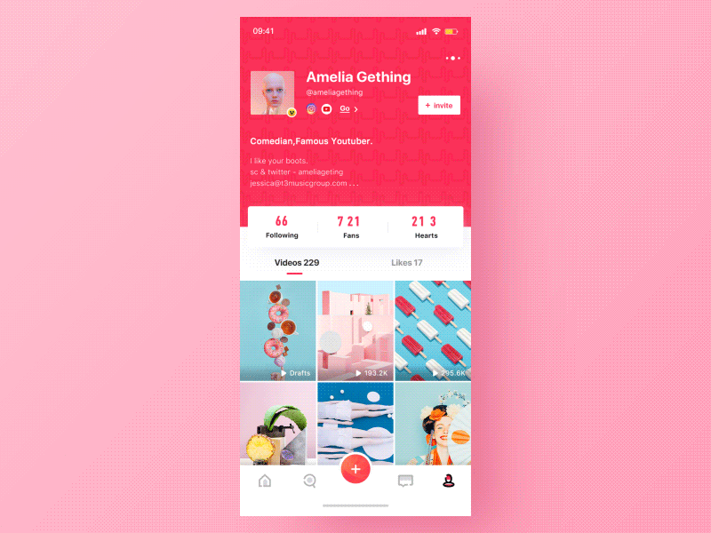 Musically App design design dynamic interface