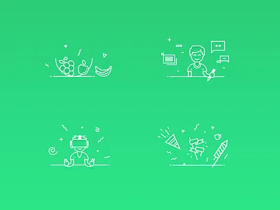 Icons for careers page careers icon iconography illustration party tech