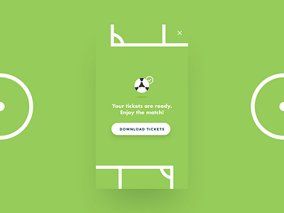 Daily UI #054 - Confirmation buy confirmation dailyui flat football minimal success thank you tickets