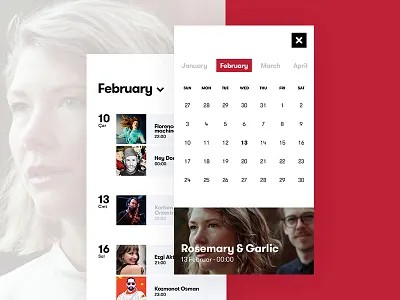 Ticket App / Calendar 2 application calendar concert date event hall if mobile performance program schedule
